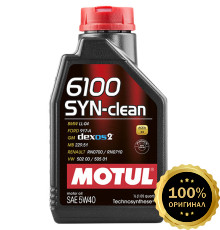 Моторное масло MOTUL 6100 SYN-clean 5W40  (1 л.)