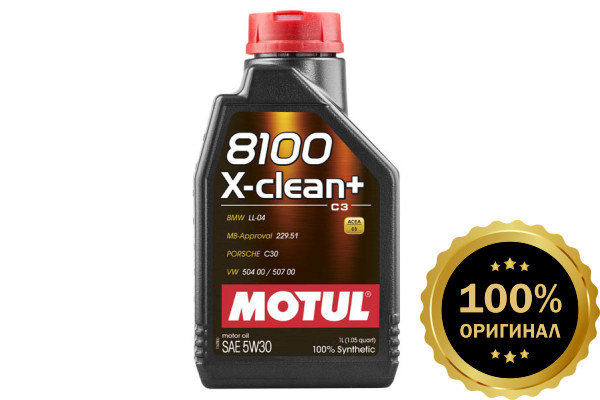 Моторное масло MOTUL 8100 X-clean+ 5W30  (1 л.)